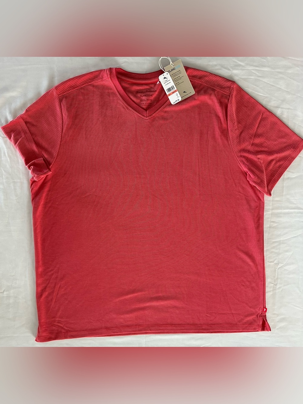 Tommy Bahama Mens Island Zone Coastal Crest VNeck T-shirt 3XL Windflower Red NWT